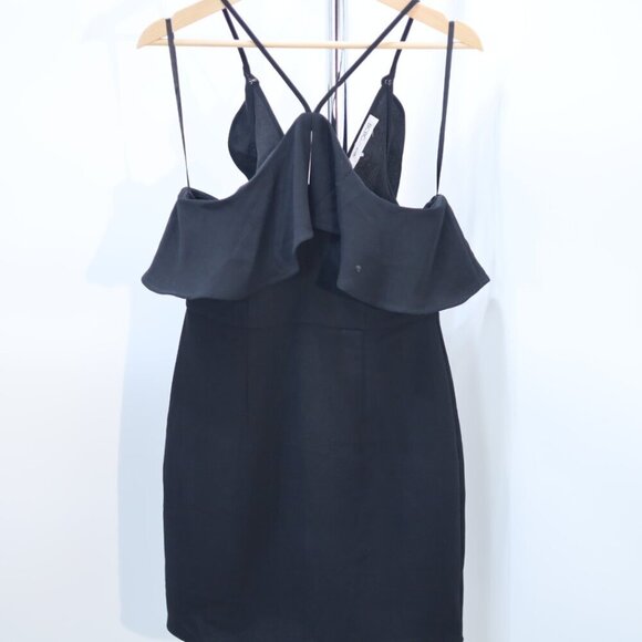 BCBGeneration Black Ruffle Halter Mini Dress, Size 4 NEW WITH TAG! - Picture 5 of 6